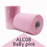 Popxstar 15cm 100Yards Tulle Roll 6inch Baby Shower Tulle Fabric Spool DIY Wedding Birthday Party Backdrop Tutu Skirt Decoration Supplies