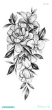 Popxstar   QC Flowers Arms Tattoo Colorful Taty Body Art Waterproof Temporary Tattoo Stickers Rose Fake Tattoo Orchid Tatouage