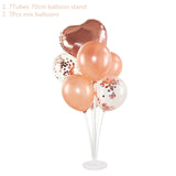 Popxstar Rose Gold Wedding Birthday Party Balloons Happy Birthday Letter Foil Balloon Baby Shower Anniversary Event Party Decor Supplies