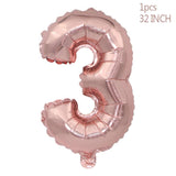 Popxstar Rose Gold Wedding Birthday Party Balloons Happy Birthday Letter Foil Balloon Baby Shower Anniversary Event Party Decor Supplies