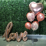 Popxstar Rose Gold Wedding Birthday Party Balloons Happy Birthday Letter Foil Balloon Baby Shower Anniversary Event Party Decor Supplies