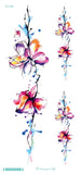 Popxstar   QC Flowers Arms Tattoo Colorful Taty Body Art Waterproof Temporary Tattoo Stickers Rose Fake Tattoo Orchid Tatouage