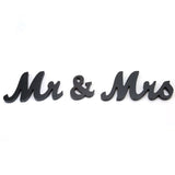 Popxstar New Year Valentine's Day 1 Set Mr & Mrs WEDDING LETTERS Valentine Wedding Decoration White Black Mr AND Mrs Letters Sign Gift Decor Photography Props