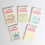 Popxstar 5Pcs Bride Team Bridesmaid team temporary tattoo Bachelor Party Sticker Decoration Mariage Bride To Be Bridal Party Supplies,Q