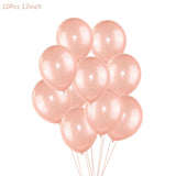 Popxstar Rose Gold Wedding Birthday Party Balloons Happy Birthday Letter Foil Balloon Baby Shower Anniversary Event Party Decor Supplies