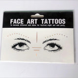 Popxstar 1pack Face Flash Tattoo Festival Party Body Glitter Face Art Tattoo Sticker Eye Decals Eye Shadow Freckles Concealer Dot Pattern