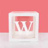 Popxstar A-Z letter Name Transparent Balloon Box BABY ONE Blocks Boy Girl Party Gift Box Wedding Decoration Baby Shower Birthday Party