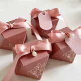 Popxstar Gift Box Diamond Shape Paper Candy Boxes Chocolate Packaging Box Wedding Favors for Guests Baby Shower Birthday Party