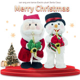 Popxstar Christmas For Home Decor Electric Plush Toy Santa Claus Can Sing And Dance Children'S Christmas Gifts Batteries Types