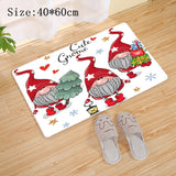 Popxstar Christmas Red Truck Gnome Santa Merry Christmas Mat Outdoor Carpet Christmas Decorations for Home Navidad New Year Gifts