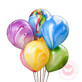 Popxstar Ink Graffiti Color Cloud Latex Balloons Imitation US Thickened 10inch Wedding Birthday Party Festival Decoration Agate Ballon