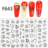 Popxstar Nail 3D Sticker Cool English Letter stickers for nail Foil Love Heart Design Valentines Manicure Decal Water Slide Foil