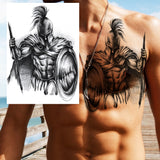 Popxstar Africa Serengeti  Black Indian Warrior Waterproof Flash Tattoo Sticker Tribal Mighty Tiger Tatoo Men Women