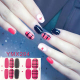 Popxstar 14Tips/Sheet Christmas/Halloween Nail Art Stickers Festival Pumpkin Wraps Waterproof Full DIY Manicure Accessories YMX Series