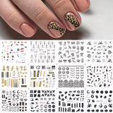 Popxstar spring centerpiece ideas short square acrylic nails spring dip nails Harunouta 12Pcs Sweet Love Heart Nail Water Decals Valentines Manicure Letter Flower Leaf Sliders for Nails Accessories