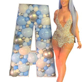 2Popxstar  Letter Heart A-z 40inch Big Balloon Number Mosaic 0-9 Happy Birthday Wedding Party Decoration Baby Shower Large Figure Globo DIY