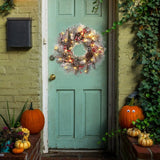 Popxstar Christmas Decor LED Luminous Simulation Wreath Wall Door Hanging New Year Gift Durable Multiple-Uses Lovely Wreath Art Crafts