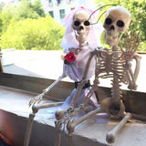 Popxstar Halloween Garden Decoration fake Skull Skeleton LED Glowing Pumpkin Tombstone Haunted House Decor Horror Decor Halloween party