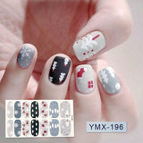 Popxstar 14Tips/Sheet Christmas/Halloween Nail Art Stickers Festival Pumpkin Wraps Waterproof Full DIY Manicure Accessories YMX Series