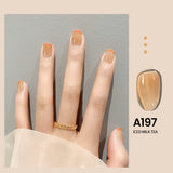 Popxstar Valentine's Day 7.3ml Summer Pudding Gel Nail Polish Transparent Jelly Polish Top Coat Soak Off UV Gel Art Nail Varnish Semi Permanent
