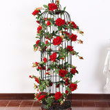 Popxstar New Year Wedding Decoration Artificial Flowers for Decor High Quality Royal Rose Fake Flower Vine Xmas Party Hotel Home Decor