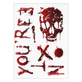 Popxstar Halloween Decoration Horrible Bloody Handprint stickers Halloween Window Wall Clings Floor Decals Stickers Halloween party props