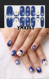 Popxstar 14Tips/Sheet Christmas/Halloween Nail Art Stickers Festival Pumpkin Wraps Waterproof Full DIY Manicure Accessories YMX Series