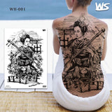 Popxstar large temporary tatoo for men tattoo body art full back sexy tattoo sticker lion king tiger dragon tattoo designs waterproof