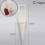 Popxstar 10PCS 44*24cm Paper Flower Bags With Gift Card Rose Florist Wrapping Gift Box Flower Packaging Creative Handle Box