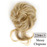 Popxstar  vScrunchies Messy Hair Bun Chignon Hair Band Elastic band bundle Hairpiece Tail For Women Synthetic Wrap Curly Ponytail