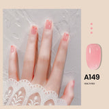 Popxstar Valentine's Day 7.3ml Summer Pudding Gel Nail Polish Transparent Jelly Polish Top Coat Soak Off UV Gel Art Nail Varnish Semi Permanent