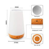 Smart Touching Control Night Light Induction Dimmer Intelligent Bedside Light USB Rechargeable Dimmable Table Night Lamp