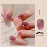Popxstar Valentine's Day 7.3ml Summer Pudding Gel Nail Polish Transparent Jelly Polish Top Coat Soak Off UV Gel Art Nail Varnish Semi Permanent