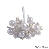Popxstar Valentine's Day White Theme Artificial Flower Cherry Stamen Berries Bundle DIY Christmas Decoration Wedding Cake Gift Box Wreaths Xmas Decor