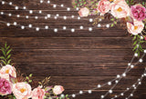 Popxstar Wedding backdrop for Photography Bridal Shower Party Decoration Background for Photo Studio Wooden Flower Wall Photocall Prop
