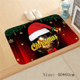 Popxstar Christmas Red Truck Gnome Santa Merry Christmas Mat Outdoor Carpet Christmas Decorations for Home Navidad New Year Gifts