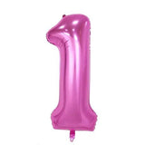 Popxstar 40inch Large Foil Number Balloon 1 Baby Shower Rose Gold Silver Pink Red Blue Helium Ballon 1st Anniversary Birthday Party Ball