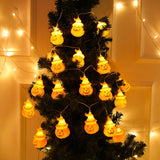 Popxstar 10/20LED Halloween Pumpkin Festival Bar Home Party Decor Halloween Ornament curtain String lights for Halloween
