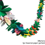 Popxstar Hawaiian Party Decorations Palm Leaves Bunting Banner Luau Flamingo Summer Tropical Party Decoration Jungle Safari Party Ballons