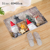 Popxstar Christmas Red Truck Gnome Santa Merry Christmas Mat Outdoor Carpet Christmas Decorations for Home Navidad New Year Gifts