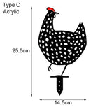 Popxstar 35cm Large Hen Decor Easter Chicken Metal Hen for Easter Gardening Ornaments Iron Yard Art Outdoor Garden Backyard Lawn Decor