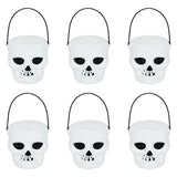 Popxstar 6pcs Mini Halloween Candy Bucket Pot Witch Skeleton Cauldron Holder Jar Trick Or Treat Halloween Party Decoration Props Kids Toy