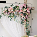 Popxstar Customize Wedding Background Pink Floral Triangle Flower Row  Artificial Decorations Decorative Flowers Fake Flowers arrangement
