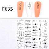 Popxstar Nail 3D Sticker Cool English Letter stickers for nail Foil Love Heart Design Valentines Manicure Decal Water Slide Foil