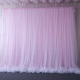 Popxstar 2X2M Silk Tulle Wedding Backdrops Panel Curtain Banquet Party Stage Decoration Romantic Drapery Birthday Background Wall Decor