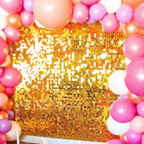 Popxstar 5000pc Shimmer Sequin For Air Activated Panel Wedding Backdrop Background Live Decoration Shimmering Turquoise Mirror Party Wall