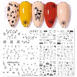 Popxstar spring centerpiece ideas short square acrylic nails spring dip nails Harunouta 12Pcs Sweet Love Heart Nail Water Decals Valentines Manicure Letter Flower Leaf Sliders for Nails Accessories
