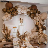 Popxstar Retro Brown Balloon Garland Arch Set Birthday Party Wedding Anniversary Children's Day Halloween Decoration Holiday Celebration