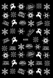 Popxstar Merry Christmas Nail Art Decals Decoration Self Adhesive Nail Art Stickers Manicure Design White Snow Sticker for Nail Design