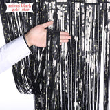 Popxstar New Arrival 2-3M Wedding Party Backdrop Decoration Frosted STAR Curtains Fringe Tinsel Foil Matte Curtain Birthday Party Drapes